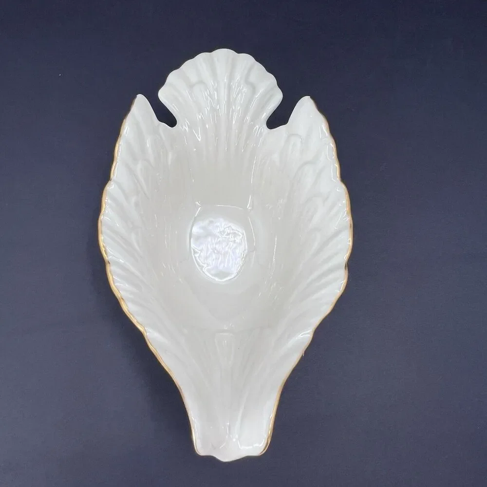 Set of 2 Lenox China Dove Bird Shaped Nut Bowls Candy Dish Ivory Cream Gold Trim - Picture 5 of 8